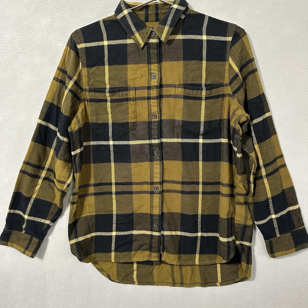 Madewell Plaid Flannel Collared Button Up Shirt Preppy Grunge Women's Large